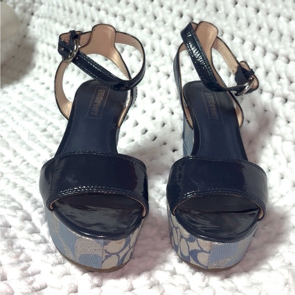 Coach Denim patchwork wedges - Picture 2 of 6